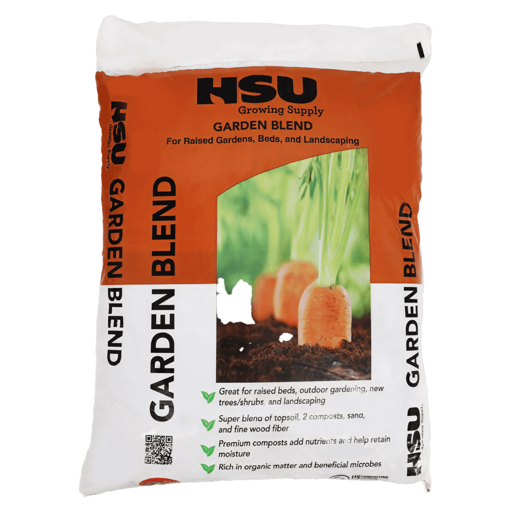 Front of Hsu Garden Blend bag for vegetable gardens and raised beds