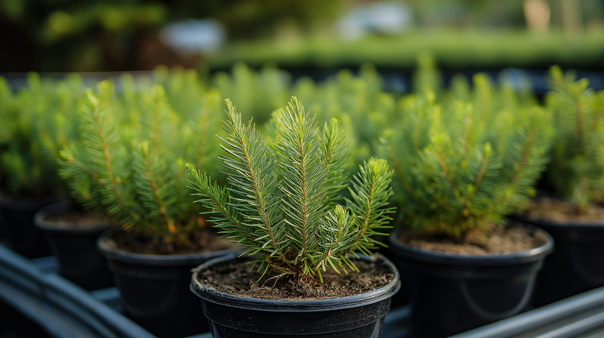 A healthy shrub planted in Nursery Lite soil mix, showing stable growth and well-draining potting blend for trees and shrubs.