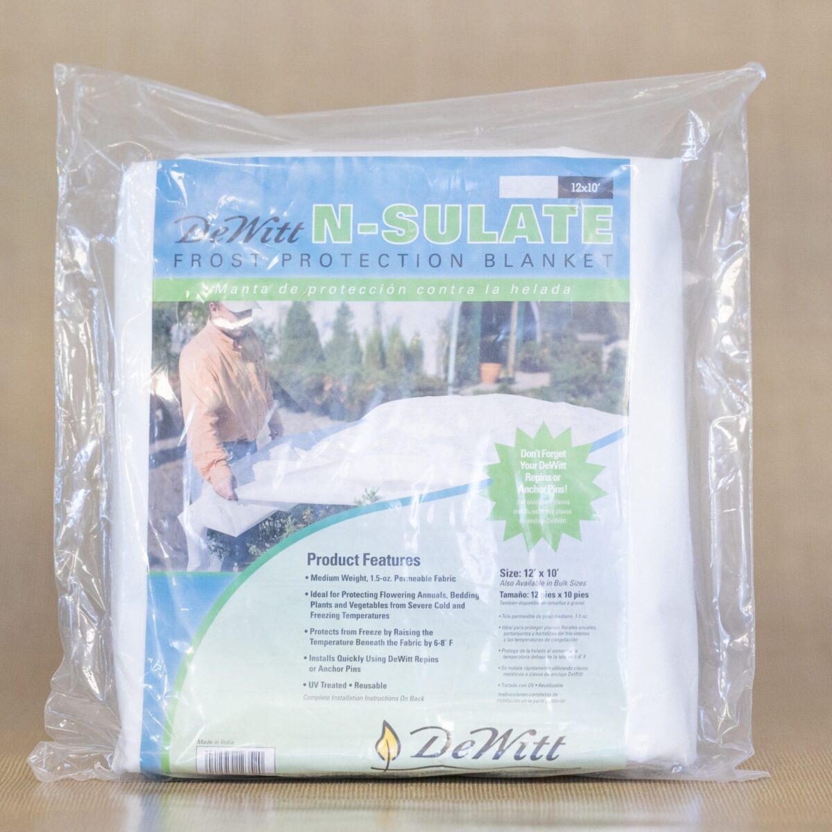 Dewitt 10' x 12' N-Sulate Frost Fabric Blanket 1.5 oz