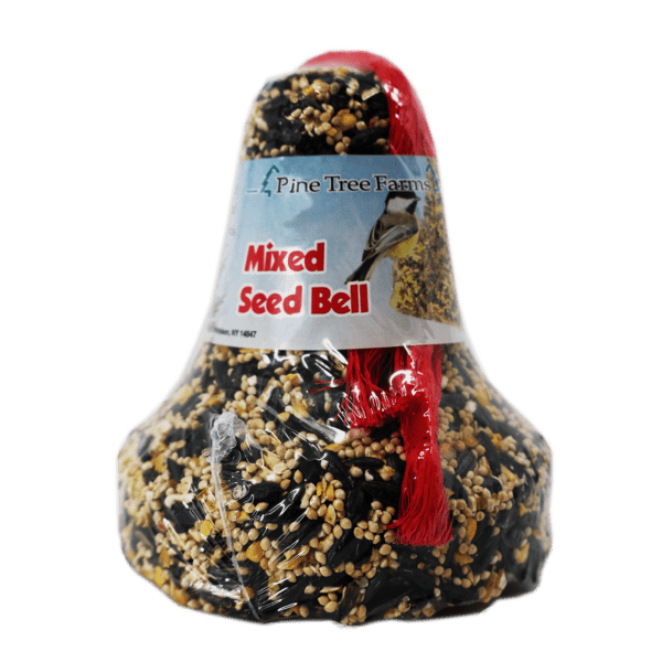 Pine Tree Farms Mixed Seed Bell with ready-to-hang net, 16 oz.