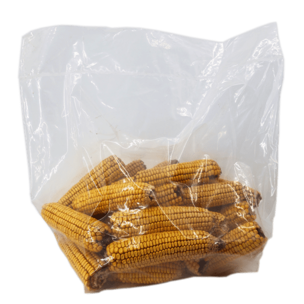 Whole kernel corn cobs, natural corn-on-the-cob treat
