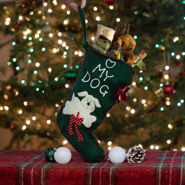 Assorted dog chews for stocking stuffers.