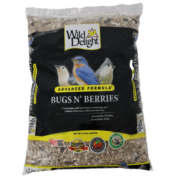 Bugs N’ Berries premium wild bird food with insect blend and berries